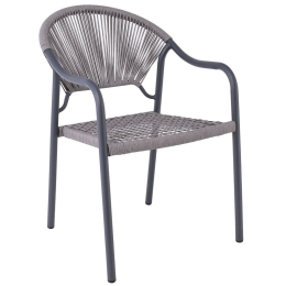 Πολυθρόνα Βεράντας-Κήπου Polis Ε6719,1 58x65x85,5cm Anthracite-Grey