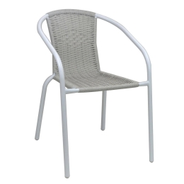 Πολυθρόνα Στοιβαζόμενη Baleno-W Ε2401,40 52x60x72cm White-Beige