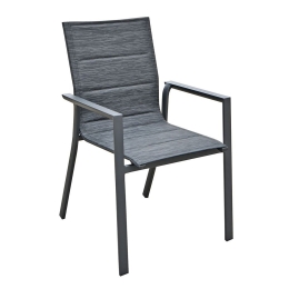 Πολυθρόνα Dining Napoli Ε6728,1 59x62x90cm Anthracite-Black