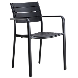 Πολυθρόνα Στοιβαζόμενη Saga Ε6710,3 56x57x84cm Black
