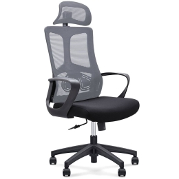 Πολυθρόνα Διευθυντή BF8600 ΕΟ619,2 62x68x114/124cm Grey-Black