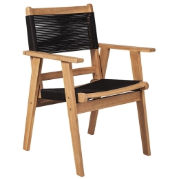 Πολυθρόνα Βεράντας - Κήπου Coffee Dining Ε2350,1 58x56x87cm Natural-Black
