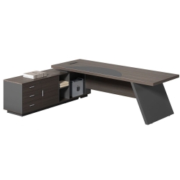 Γραφείο Master Αριστερή Γωνία ΕΟ925,L 180x90x75/180x50x62cm Anthracite-Walnut