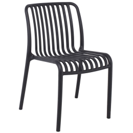 Καρέκλα Στοιβαζόμενη Moda-N Ε3801,5Ν 51x57x78cm Black