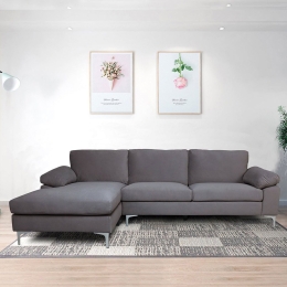 Καναπές Σαλονιού Γωνιακός Alex Ε966,3 260x130x82cm Anthracite