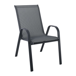 Πολυθρόνα Στοιβαζόμενη Κήπου Rio Ε270,511 54x75x91cm Anthracite-Grey