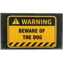Πατάκι Εισόδου Be Aware Of The Dog -AMDMW-AWAREDOG-7040 70x40cm Black-Yellow Artsy Mats 70x40