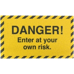 Πατάκι Εισόδου Danger! -AMDMW-DANGER-7040 70x40cm Black-Yellow Artsy Mats 70x40