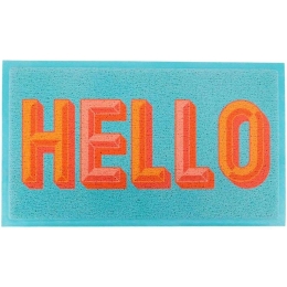 Πατάκι Εισόδου Blue Hello -AMDMW-HELLO-7040 70x40cm Multi Artsy Mats 70x40