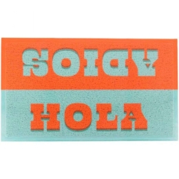 Πατάκι Εισόδου Hola Adios -AMDMW-HOLAADIOS-7040 70x40cm Orange-Ciel Artsy Mats 70x40