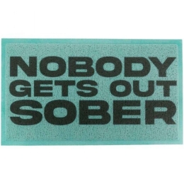 Πατάκι Εισόδου Nobody Gets Out Sober -AMDMW-SOBER-7040 70x40cm Ciel-Black Artsy Mats 70x40