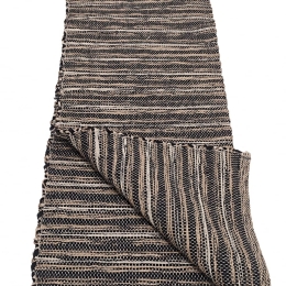 Χαλί Γιούτας Με Ρίγα 00.02.23541 Natural-Black 90Χ140cm