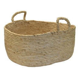 Καλάθι 00.06.67551 Φ37x19cm Ψάθινο Ecru Ψάθα
