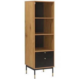 Ραφιέρα Δαπέδου Living 0016-124-029 48x40x155cm Grey Oak-Black