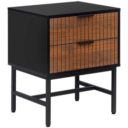 Κομοδίνο 0016-225-049 48x40x60cm Black-Oak