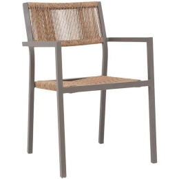 Πολυθρόνα Lesoto 0043-124-004 57x61x83cm Brown-Natural