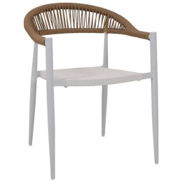 Πολυθρόνα Senegal 0043-124-011 56x60x78cm White-Natural