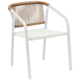 Πολυθρόνα Tangier 0043-125-018 57x61x75cm White