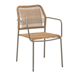 Καρέκλα Κήπου Leana 0044-124-003 56x59x80cm Brown
