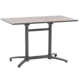 Τραπέζι Κήπου Αναδιπλούμενο Flavio 0044-125-019 120x70x72cm Dark Grey