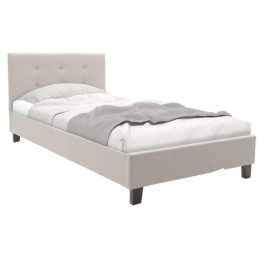 Κρεβάτι Mago 006-000035 107x213x88 Για Στρώμα 100x200 Beige Μονό Ξύλο,Ύφασμα