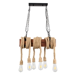 Φωτιστικό Οροφής Viking 00606 E27 53x11x96cm Brown GloboStar