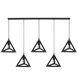 Φωτιστικό Οροφής Triangle 00608 E27 170x22x130cm Black GloboStar