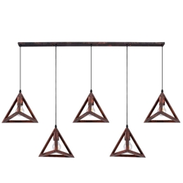 Φωτιστικό Οροφής Triangle 00609 E27 170x22x130cm Bronze GloboStar