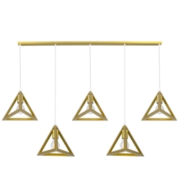 Φωτιστικό Οροφής Triangle 00610 E27 170x22x130cm Gold GloboStar