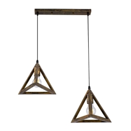 Φωτιστικό Οροφής Triangle 00614 E27 60x22x130cm Bronze-Gold GloboStar