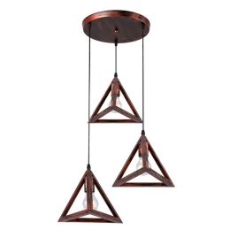 Φωτιστικό Οροφής Triangle 00618 E27 Φ49x130cm Bronze GloboStar