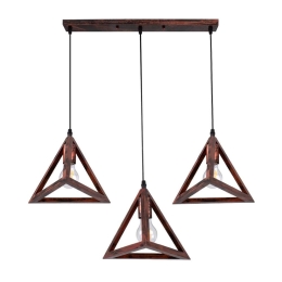 Φωτιστικό Οροφής Triangle 00623 E27 70x22x130cm Bronze GloboStar