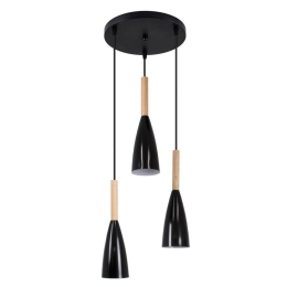 Φωτιστικό Οροφής Dillon 00626 E27 Φ26x130cm Black GloboStar
