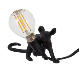 Φωτιστικό Επιτραπέζιο Mouse 00675 1xE12 13x4x7cm Black GloboStar