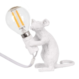 Φωτιστικό Επιτραπέζιο Mouse 00679 1xE12 12x4x10cm White GloboStar