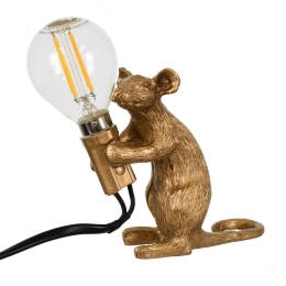 Φωτιστικό Επιτραπέζιο Mouse 00680 1xE12 12x4x10cm Gold GloboStar