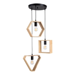 Φωτιστικό Οροφής Elise 00683 E27 Φ55x130cm Natural-Black GloboStar