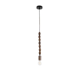 Φωτιστικό Οροφής Κρεμαστό Beads 00695 1xE27 IP20 4x43cm Dark Brown GloboStar