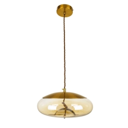 Φωτιστικό Οροφής Axton 00750 7W Led Φ30x15cm Clear Honey GloboStar