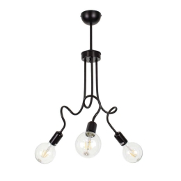 Φωτιστικό Οροφής Aspect 00787 3xE27 Με Πλέγμα Φ42x60cm Black GloboStar