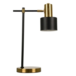Φωτιστικό Επιτραπέζιο Leto 00835 1xE27 Φ12,5cm 18x18x50,5cm Black-Gold GloboStar