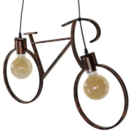 Φωτιστικό Οροφής Bike 00868 Brown GloboStar Μέταλλο