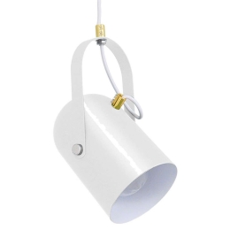 Φωτιστικό Οροφής Hazel 00924 1xΕ27 Φ12x27cm White Glossy GloboStar