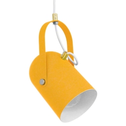 Φωτιστικό Οροφής Hazel 00926 1xΕ27 Φ12x27cm Yellow Matt GloboStar