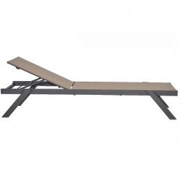 Ξαπλώστρα Myconos 01-00-0458 65x200x33cm Taupe-Dark Grey