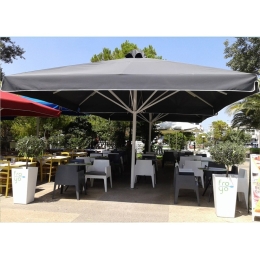 Ομπρέλα Επαγγελματική Cabana 01-00-2174 Με Βολάν 290gr/m² 4x4x2,5m Grey