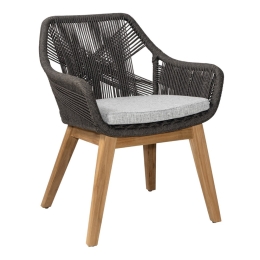 Πολυθρόνα Barbara/Rope 01-00-2307 64x62x77cm Dark Grey