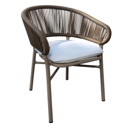 Πολυθρόνα Berry/P 01-00-2856 60x58x76cm Taupe-Grey
