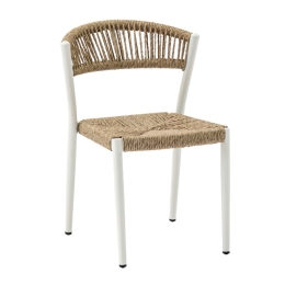 Καρέκλα Dijon 01-00-2857 59,5x54x77cm Natural-White
