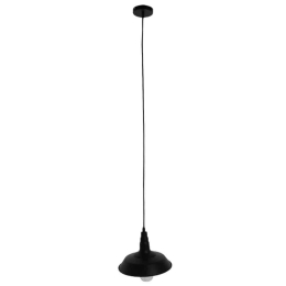 Φωτιστικό Οροφής Ray 01050 1xΕ27 Φ26x25cm Black GloboStar